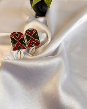 Boho Ikat Shell Drops