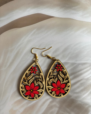 Gulnar Petal Teardrop Earrings