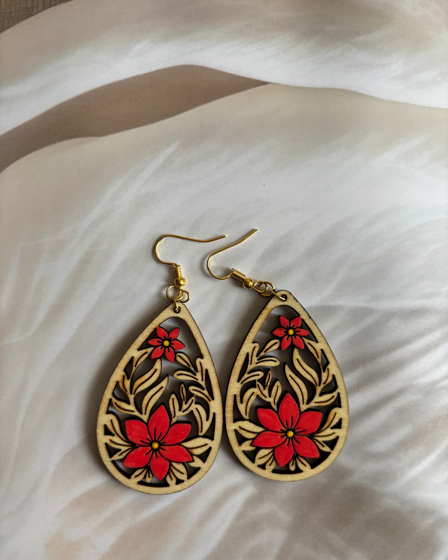 Gulnar Petal Teardrop Earrings