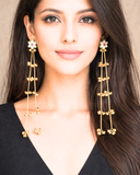Kusum Kundan Chain Earrings