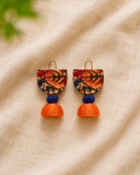Boho Jhumki Fabric Earrings