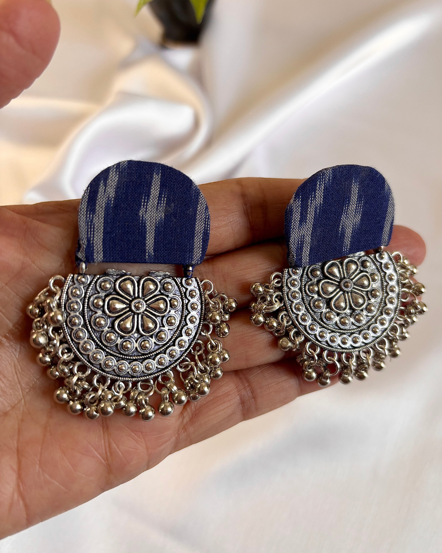 Chandrika Indigo Jhumkas