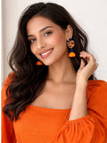 Boho Jhumki Fabric Earrings