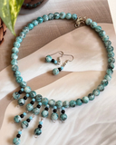 Blue Memory wire Necklace