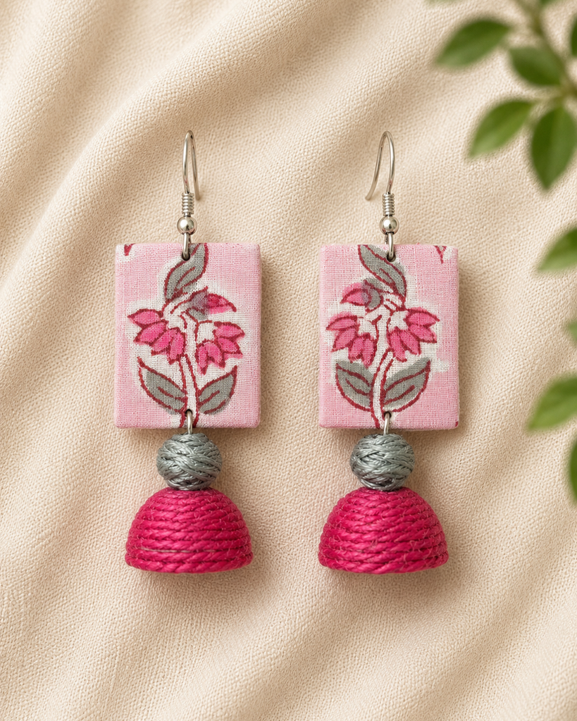 Blush Bloom Jhumkis
