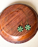 Emerald Small Round Seedbead earrings