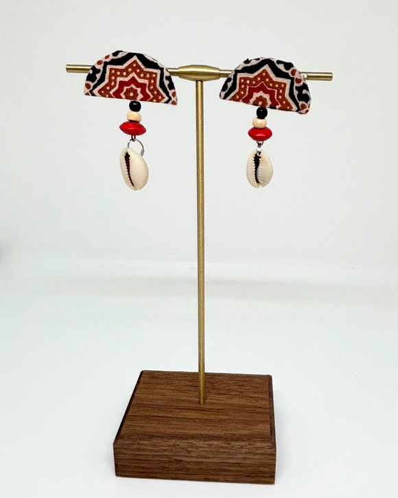 Half circle Fabric earrings