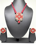 Maroon Fabric Necklace