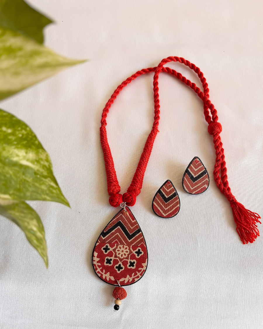 Red Teardrop Necklace