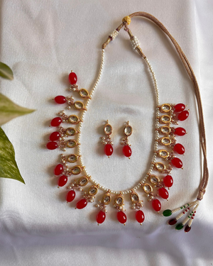 Ruby Kundan Pearl Necklace