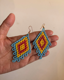 Azure Tribal Diamond Earrings