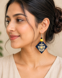 Midnight Bloom Fabric Earrings
