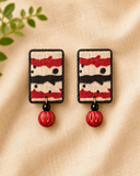 Tribal Brushstroke Statement Earrings