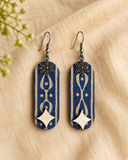 Indigo Star Fabric Earrings