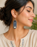 Indigo Star Fabric Earrings