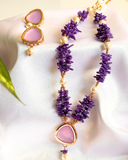 Purple Bamboo Coral Necklace