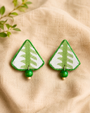 Verdant Fern Triangle  Earrings