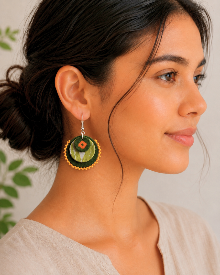 Green Symphony Earrings