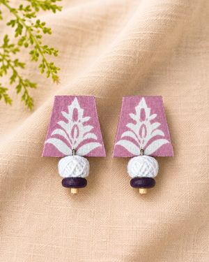 Plum Whisper Fabric Earrings