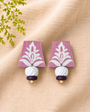 Plum Whisper Fabric Earrings