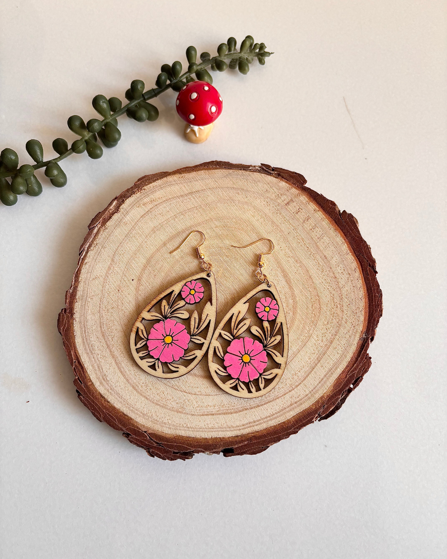 Blush Meadow Teardrop Earrings