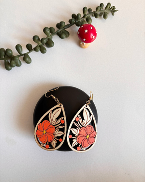 Sindoori Gul Teardrop Earrings