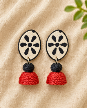Noir Bloom Jhumkas